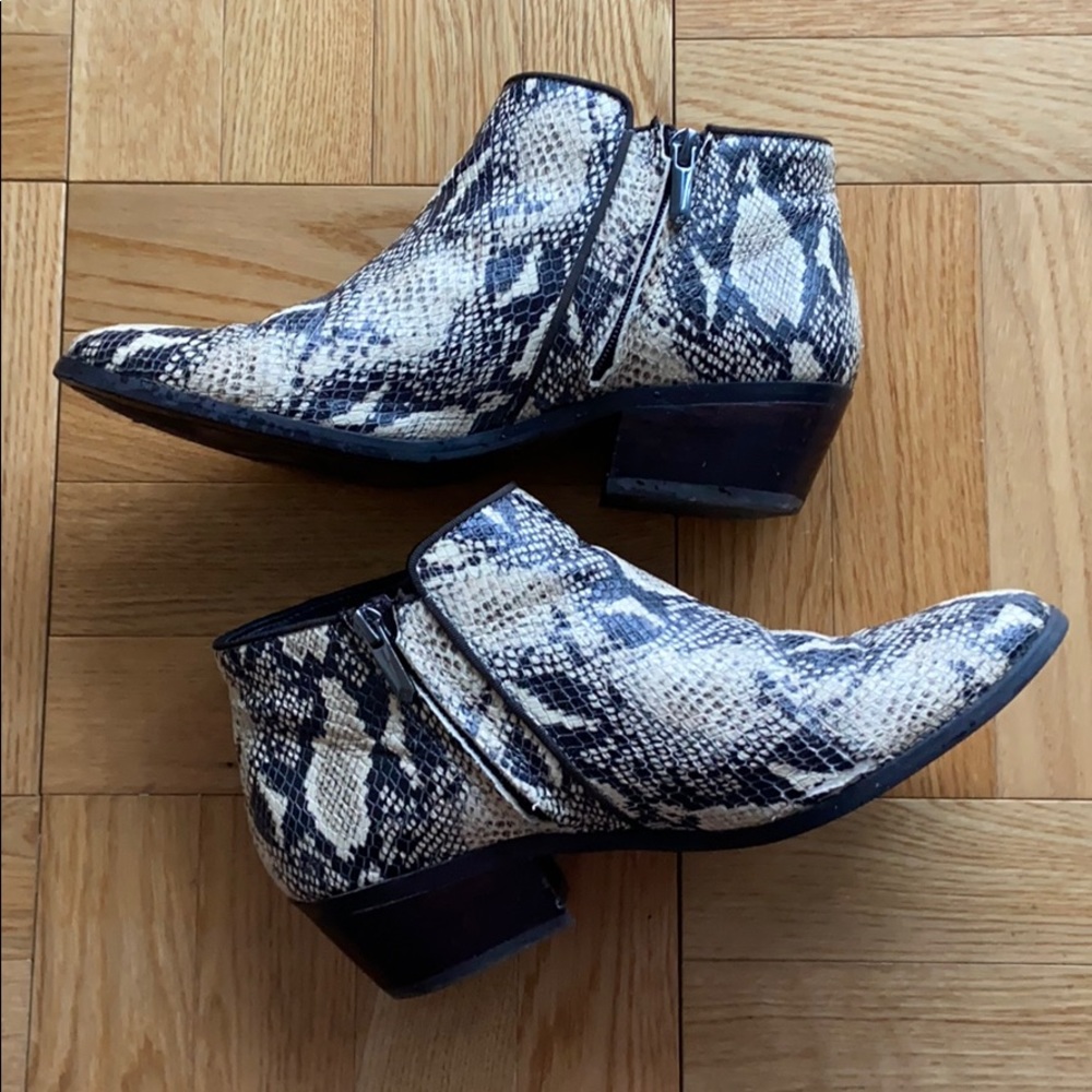 Sam Edelman Snake-print Booties - Picture 2 of 8